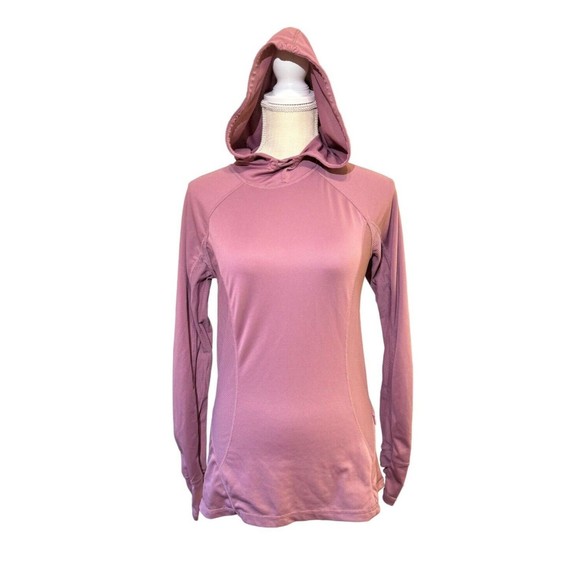 Fabletics Alecia Pullover Lightweight Performance Hoodie in Pink Rouge Small - Picture 1 of 14